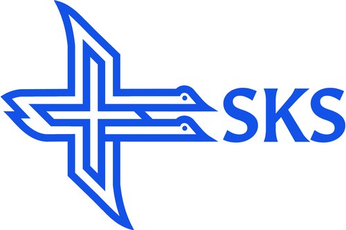 joutsenet lentävät SKS.n logossa