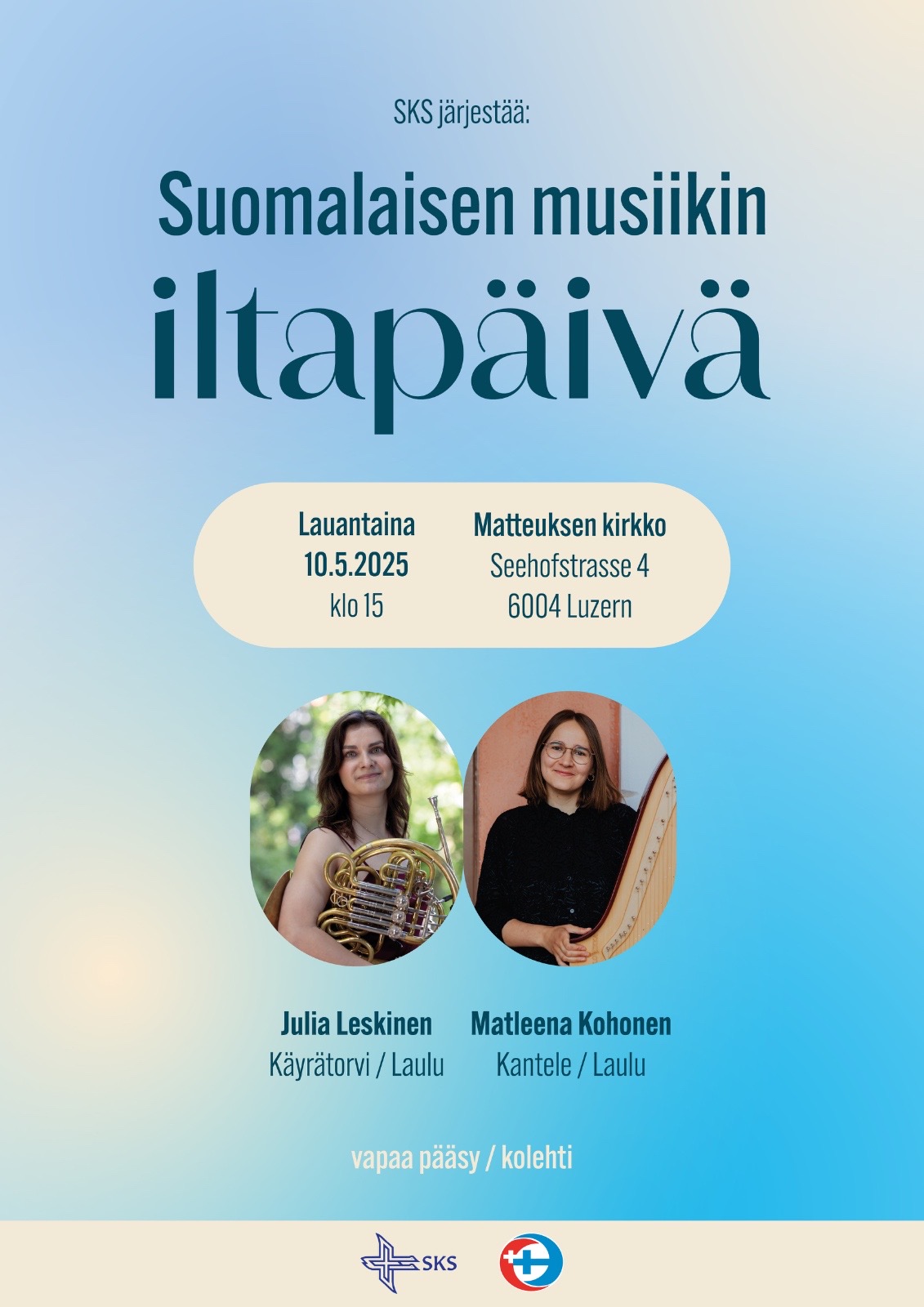 Keski-Sveitsi: Suomalaisen musiikin kevätkonsertti Konsertin esite