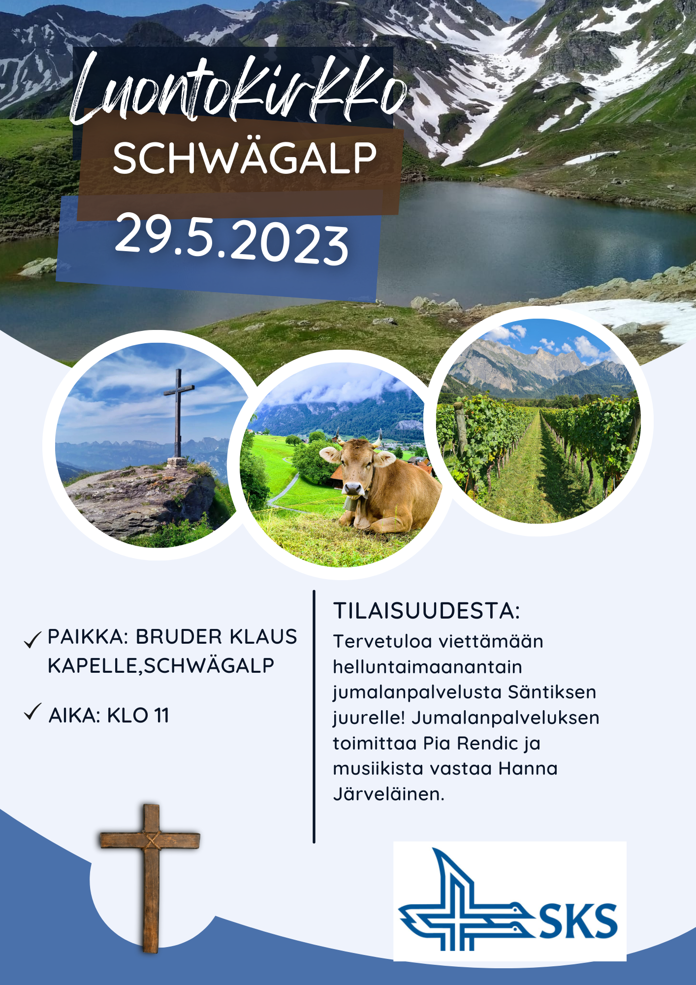 Schwägalpin luontokirkon esite