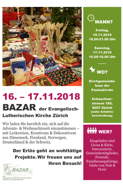 Zürich: Luterilaisen kirkon joulubasaari Zürich: Luterilaisen kirkon joulubasaari