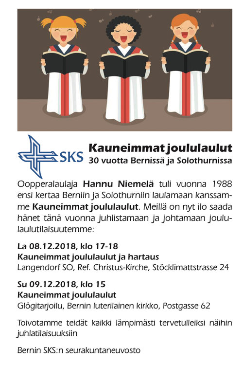 Bern: Joululaulutilaisuus Bern: Joululaulutilaisuus