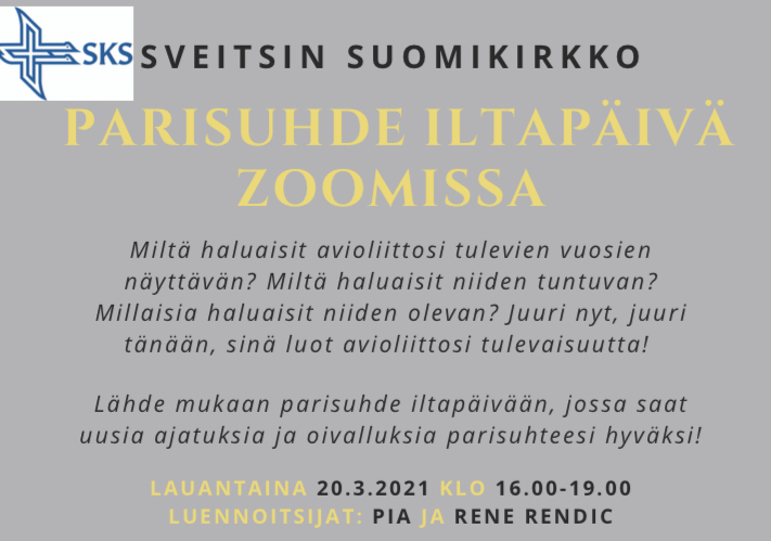 ZOOM: Parisuhde iltapäivä parisuhdeiltapäivän mainos kuvana