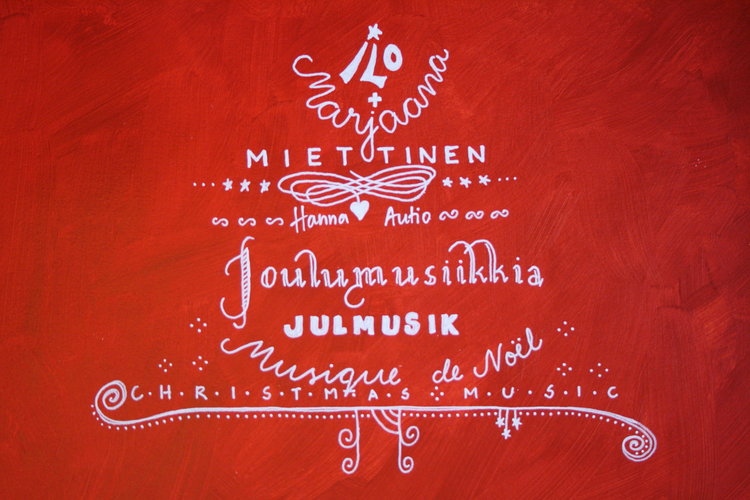 kuva joulumusiikkilevyn kannesta